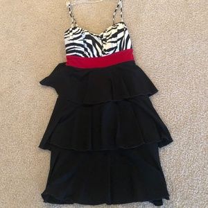 Zebra & Black Dress